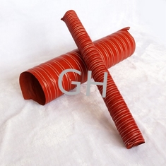 China Heat Resistant Red Double Layer Silicone Flexible Vent Air Duct Hose Tube For Air supplier