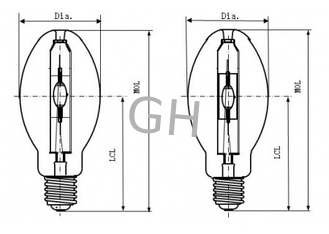 China 250W Elliptical ED Pulse Start Metal Halide Lamp with High Lumen and Long Life E39 / EX39 / E40 / E27 supplier