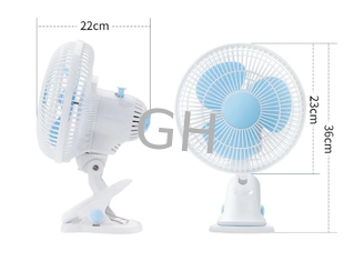 China 25W 6" Elecctric Mini Oscillating Clip Fan 2 Speed For Hydroponics Grow Tent supplier