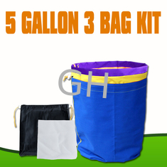 China Hydroponics Nylon 5 Gallon 3 Bag Set Bubble Hash Bags with Extended Mesh Sidewall supplier