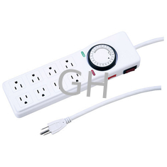China 125V 15A Programmable Hydroponics Digital Light Timers 8 Way With Muti-function Power Strip supplier