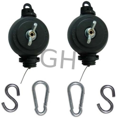 China Stainless Steel Wire Adjustable Heavy Duty Light Hanger , Grow Yoyo For Reflector Hood supplier
