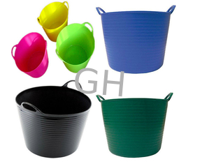 China 12L Household Soft Folding Plastic Cleaning Bucket Tub with Heavy Duty Handle for Multi - function supplier